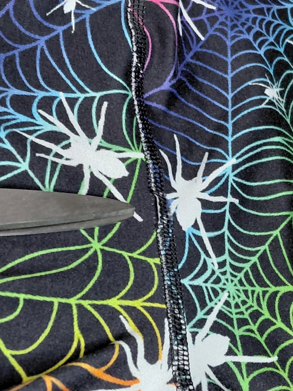 Princess Awesome Plus Size Women’s Black Rainbow Spiderweb Print Leggings